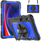 Lucky Wheel Grip Silicone Hybrid PC Tablet Case with Shoulder Strap, For Samsung Galaxy Tab S8 / S7