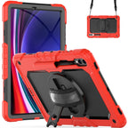 Lucky Wheel Grip Silicone Hybrid PC Tablet Case with Shoulder Strap, For Samsung Galaxy Tab S9 Ultra / S10 Ultra, For Samsung Galaxy Tab S10+ / S9+ / S9 FE+