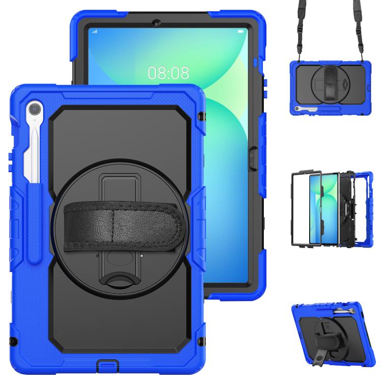 Lucky Wheel Grip Silicone Hybrid PC Tablet Case with Shoulder Strap, For Samsung Galaxy Tab S9 / S9 FE / S10 FE, For Samsung Galaxy Tab S10 FE+