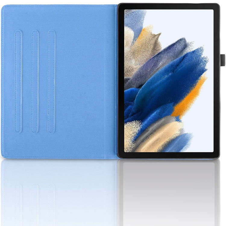 For Samsung Galaxy Tab A8 10.5 Tree Life Embossed Rotation Leather Smart Tablet Case(Blue)