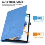 For Samsung Galaxy Tab A8 10.5 Tree Life Embossed Rotation Leather Smart Tablet Case(Blue)