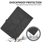 For Samsung Galaxy Tab A8 10.5 Tree Life Embossed Rotation Leather Smart Tablet Case(Black)