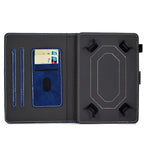 For 10 inch Tablet PC Universal Cowhide Texture Horizontal Flip Leather Case with Holder & Card Slots & Pen Slot(Blue)