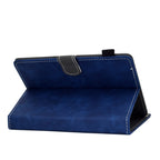For 10 inch Tablet PC Universal Cowhide Texture Horizontal Flip Leather Case with Holder & Card Slots & Pen Slot(Blue)