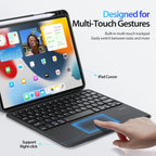 For iPad Air 11 2024 / 4&5 / iPad Pro 11 2022 DUX DUCIS DK Series Magnetic Wireless Bluetooth Keyboard Tablet Case(Black)