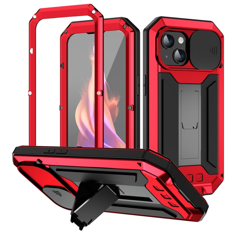 R-JUST Sliding Camera IP54 Life Waterproof Holder Phone Case, For iPhone 16 Pro, For iPhone 16 Plus, For iPhone 16, For iPhone 15 Pro Max, For iPhone 15 Pro, For iPhone 15 Plus