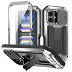 R-JUST Sliding Camera IP54 Life Waterproof Holder Phone Case, For iPhone 16 Pro, For iPhone 16 Plus, For iPhone 16, For iPhone 15 Pro Max, For iPhone 15 Pro, For iPhone 15 Plus