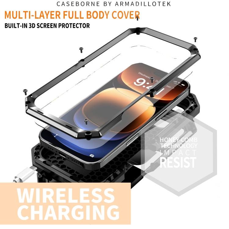R-JUST Sliding Camera IP54 Life Waterproof Holder Phone Case, For iPhone 16 Pro, For iPhone 16 Plus, For iPhone 16, For iPhone 15 Pro Max, For iPhone 15 Pro, For iPhone 15 Plus