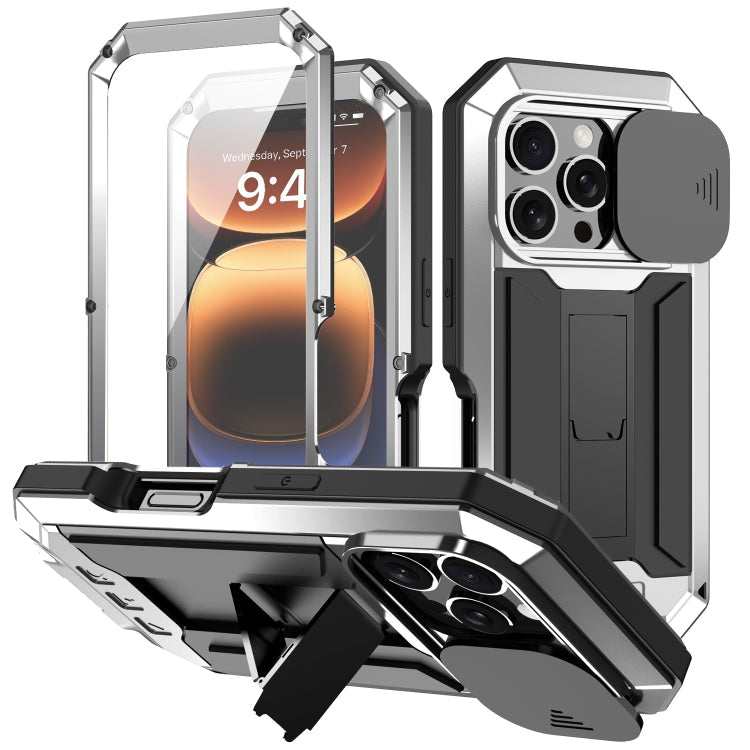 R-JUST Sliding Camera IP54 Life Waterproof Holder Phone Case, For iPhone 17e / 16e, For iPhone 17 Pro Max, For iPhone 17 Pro, For iPhone 17, For iPhone Air, For iPhone 16 Pro Max