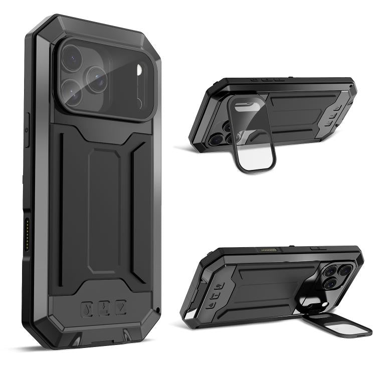 R-JUST Sliding Camera IP54 Life Waterproof Holder Phone Case, For iPhone 17e / 16e, For iPhone 17 Pro Max, For iPhone 17 Pro, For iPhone 17, For iPhone Air, For iPhone 16 Pro Max