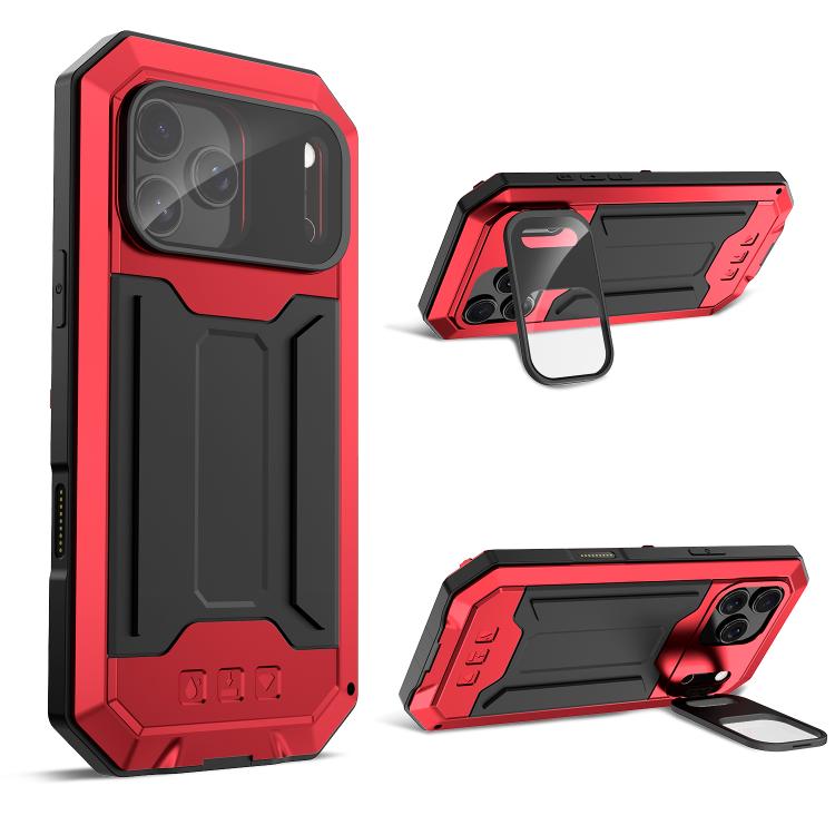 R-JUST Sliding Camera IP54 Life Waterproof Holder Phone Case, For iPhone 17e / 16e, For iPhone 17 Pro Max, For iPhone 17 Pro, For iPhone 17, For iPhone Air, For iPhone 16 Pro Max