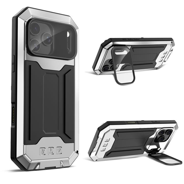 R-JUST Sliding Camera IP54 Life Waterproof Holder Phone Case, For iPhone 17e / 16e, For iPhone 17 Pro Max, For iPhone 17 Pro, For iPhone 17, For iPhone Air, For iPhone 16 Pro Max