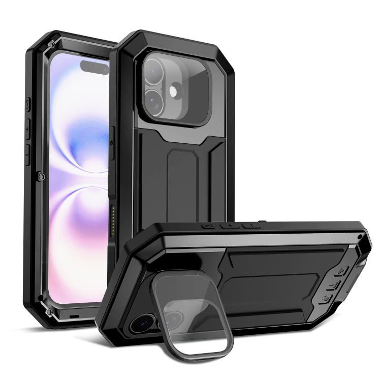 R-JUST Sliding Camera IP54 Life Waterproof Holder Phone Case, For iPhone 17e / 16e, For iPhone 17 Pro Max, For iPhone 17 Pro, For iPhone 17, For iPhone Air, For iPhone 16 Pro Max