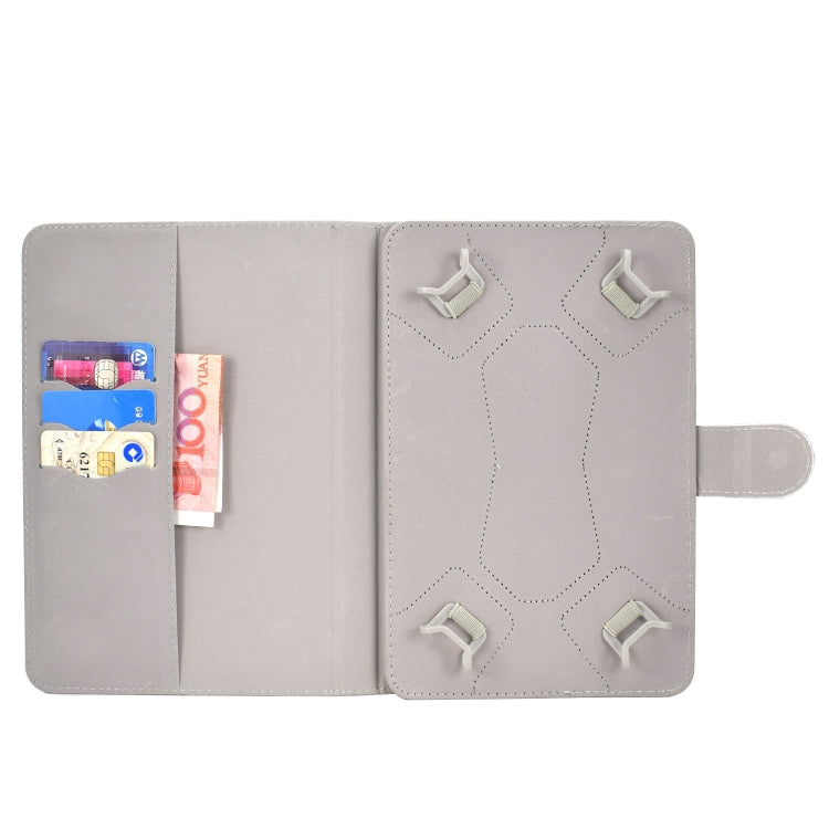For 10 inch Universal Tablet PC Colored Drawing Pattern Horizontal Flip PU Leather Case with Holder & Card Slot(Love Panda)