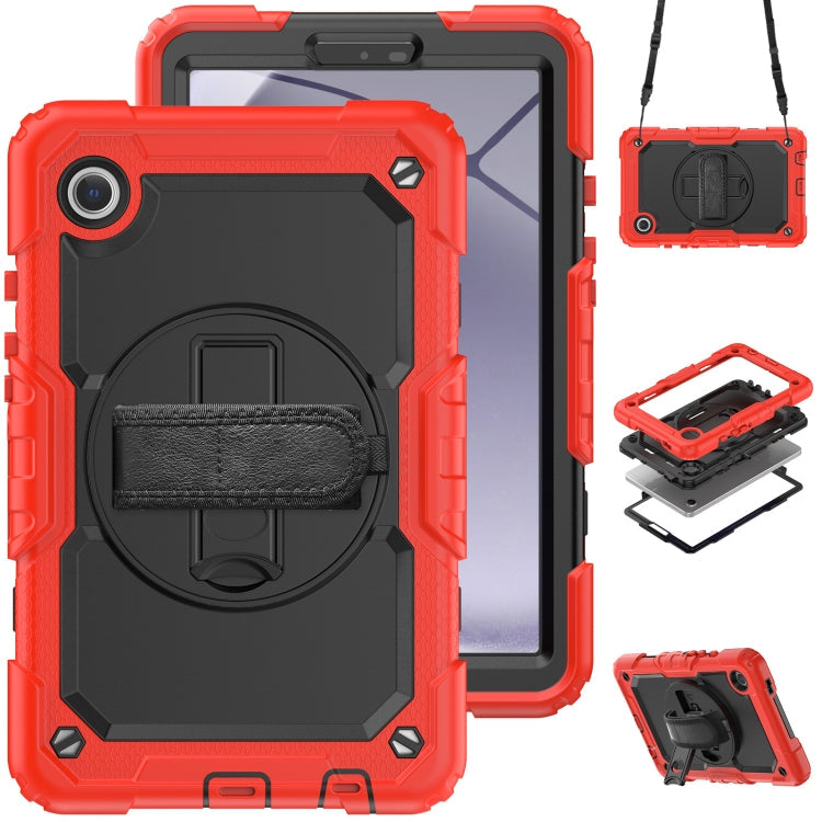 Silicone + PC Tablet Case with Shoulder Strap, For Samsung Galaxy Tab A9 / Tab A11