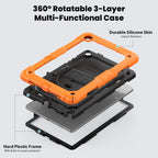Silicone + PC Tablet Case with Shoulder Strap, For Samsung Galaxy Tab A9+/Tab A11+