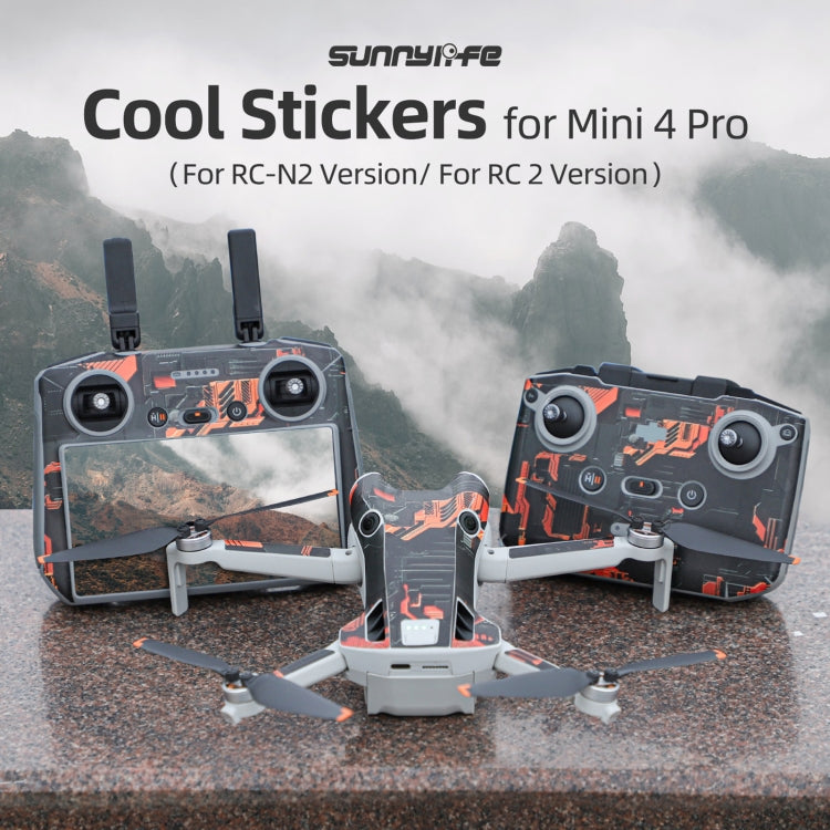 For DJI Mini 4 Pro / RC 2 Drone Body Remote Control Protective Sticker(Green Hat Man)
