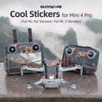 For DJI Mini 4 Pro / RC 2 Drone Body Remote Control Protective Sticker(Green Hat Man)