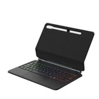 For Samsung Galaxy Tab S9 FE/S9/S8 M11P-B-S9 Magnetic Bluetooth Keyboard Leather Tablet Case(Black)