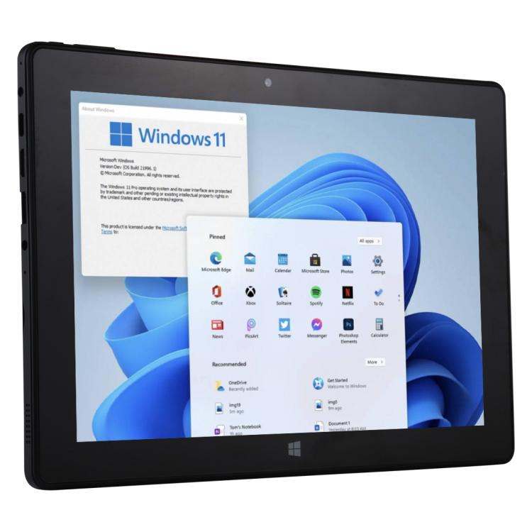 HONGSAMDE 10.1 inch 2 in 1 Tablet PC, 8GB+128GB, Windows 11, Intel Celeron N4120 Quad Core with Keyboard(Black)