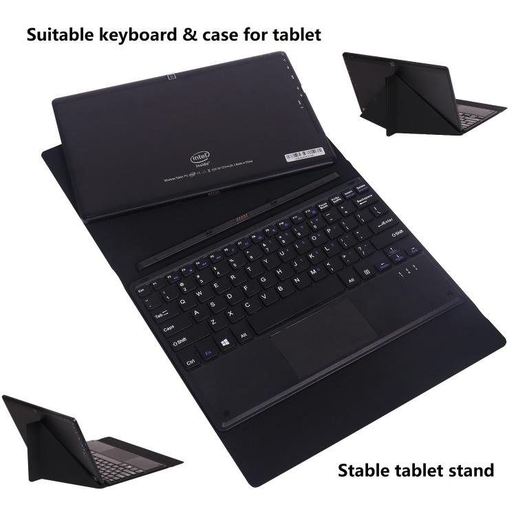 HONGSAMDE 10.1 inch 2 in 1 Tablet PC, 8GB+128GB, Windows 11, Intel Celeron N4120 Quad Core with Keyboard(Black)
