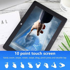HONGSAMDE 10.1 inch 2 in 1 Tablet PC, 8GB+128GB, Windows 11, Intel Celeron N4120 Quad Core with Keyboard(Black)
