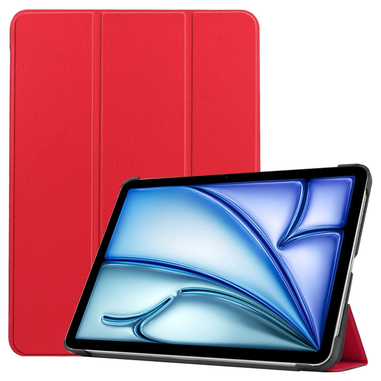 Custer Pure Color 3-Fold Holder Smart Leather Tablet Case, For iPad Air 13 2026 / 2025 / 2024, For iPad Pro 13 2025 / 2024