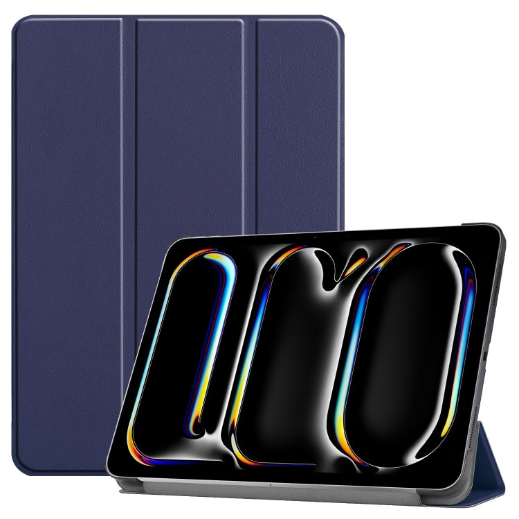Custer Pure Color 3-Fold Holder Smart Leather Tablet Case, For iPad Air 13 2026 / 2025 / 2024, For iPad Pro 13 2025 / 2024