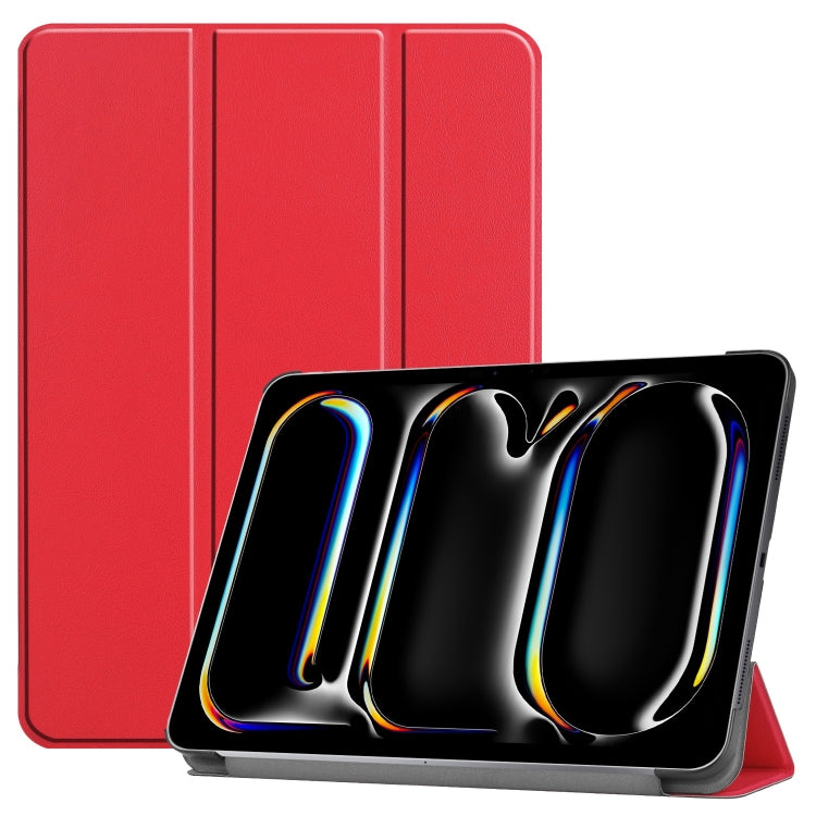 Custer Pure Color 3-Fold Holder Smart Leather Tablet Case, For iPad Air 13 2026 / 2025 / 2024, For iPad Pro 13 2025 / 2024