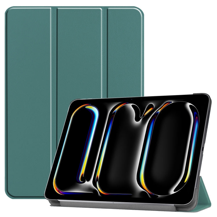 Custer Pure Color 3-Fold Holder Smart Leather Tablet Case, For iPad Air 13 2026 / 2025 / 2024, For iPad Pro 13 2025 / 2024