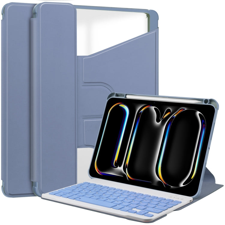 Transparent Rotation Smart Leather Tablet Case with Keyboard, For iPad Air 13 2026 / 2025 / 2024, For iPad Air 11 2026 / 2025 / 2024, For iPad Pro 13 2025 / 2024, For iPad Pro 11 2025 / 2024