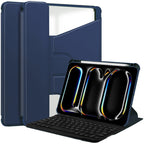 Transparent Rotation Smart Leather Tablet Case with Keyboard, For iPad Air 13 2026 / 2025 / 2024, For iPad Air 11 2026 / 2025 / 2024, For iPad Pro 13 2025 / 2024, For iPad Pro 11 2025 / 2024