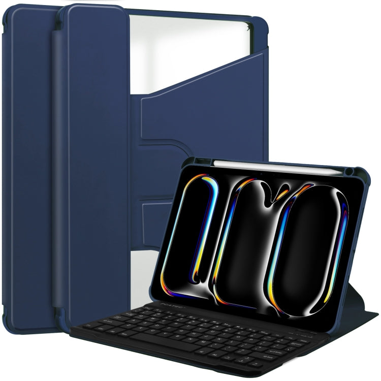 Transparent Rotation Smart Leather Tablet Case with Keyboard, For iPad Air 13 2026 / 2025 / 2024, For iPad Air 11 2026 / 2025 / 2024, For iPad Pro 13 2025 / 2024, For iPad Pro 11 2025 / 2024