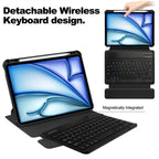Transparent Rotation Smart Leather Tablet Case with Keyboard, For iPad Air 13 2026 / 2025 / 2024, For iPad Air 11 2026 / 2025 / 2024, For iPad Pro 13 2025 / 2024, For iPad Pro 11 2025 / 2024