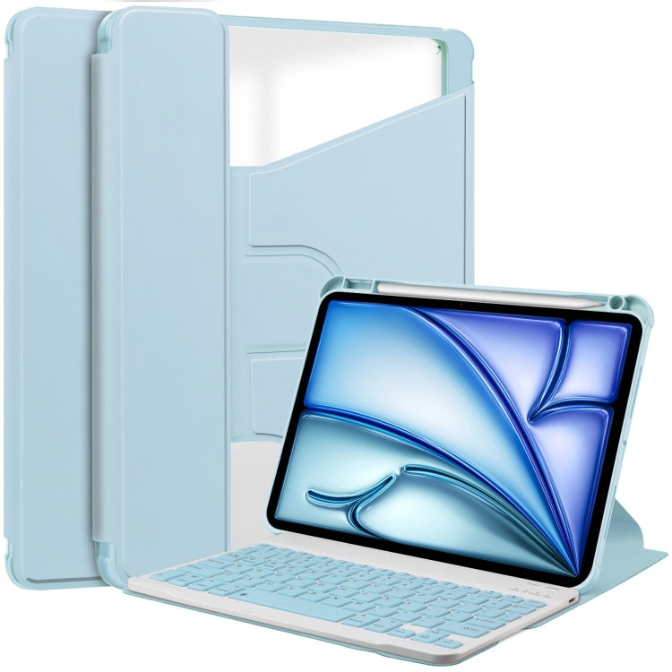 Transparent Rotation Smart Leather Tablet Case with Keyboard, For iPad Air 13 2026 / 2025 / 2024, For iPad Air 11 2026 / 2025 / 2024, For iPad Pro 13 2025 / 2024, For iPad Pro 11 2025 / 2024
