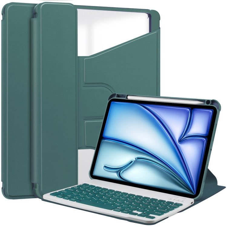 Transparent Rotation Smart Leather Tablet Case with Keyboard, For iPad Air 13 2026 / 2025 / 2024, For iPad Air 11 2026 / 2025 / 2024, For iPad Pro 13 2025 / 2024, For iPad Pro 11 2025 / 2024