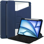 Transparent Rotation Smart Leather Tablet Case with Keyboard, For iPad Air 13 2026 / 2025 / 2024, For iPad Air 11 2026 / 2025 / 2024, For iPad Pro 13 2025 / 2024, For iPad Pro 11 2025 / 2024