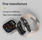 For Apple Watch Ultra 3 / 2 / 1 49mm RedPepper Armor Metal Case Integrated Silicone Watch Band(Steel Black White)