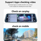 Yesido KM24 9.66 inch HD Image Reversing Assist CarPlay Streaming Rearview Mirror Dash Cam(Black)