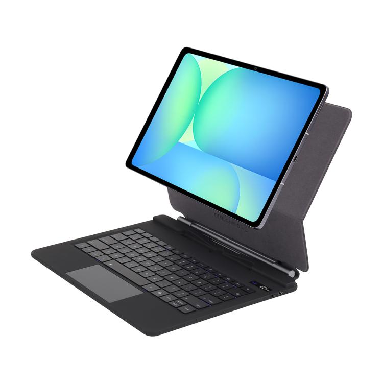 P820 Magnetic Bluetooth Keyboard Leather Tablet Case, For Samsung Galaxy Tab S10 FE+