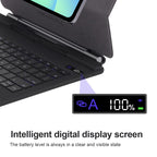 P820 Magnetic Bluetooth Keyboard Leather Tablet Case, For Samsung Galaxy Tab S10 FE+