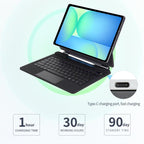P820 Magnetic Bluetooth Keyboard Leather Tablet Case, For Samsung Galaxy Tab S10 FE+