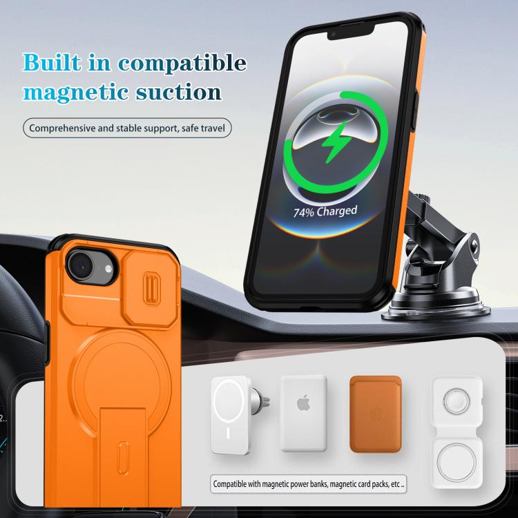 Sliding Camshield MagSafe Holder Phone Case, For iPhone 17e / 16e, For iPhone 17 Pro Max, For iPhone 17 Pro