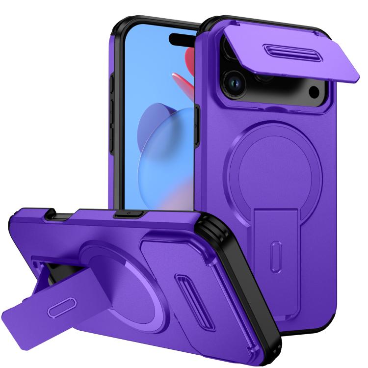 Sliding Camshield MagSafe Holder Phone Case, For iPhone 17e / 16e, For iPhone 17 Pro Max, For iPhone 17 Pro