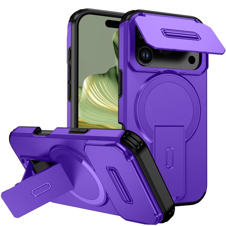 Sliding Camshield MagSafe Holder Phone Case, For iPhone 17e / 16e, For iPhone 17 Pro Max, For iPhone 17 Pro