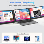 Blackview DCM6 Pro 14 inch Dual Screen Portable Laptop Extension Monitor with Stand, DCM6 Pro