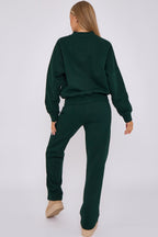 Oversized Bomber Style Fleece Zipper Co-ord