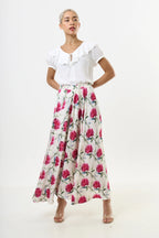 Eloise Moss Crepe Frill Collar Blouse - Off White