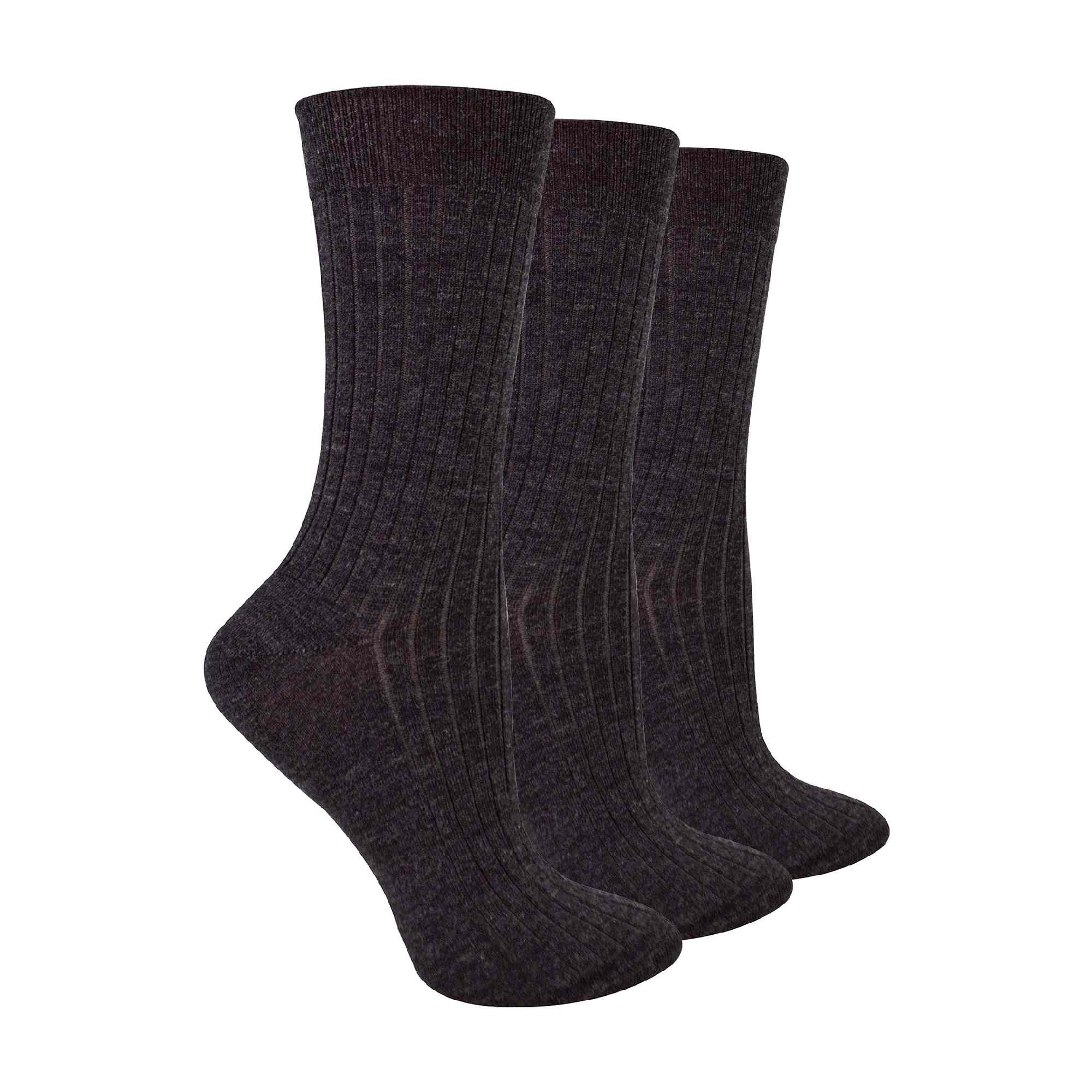 3 Pairs Ladies Merino Wool Winter Thick Cushion Warm Boot Socks