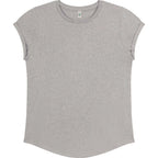 Organic Cotton Rolled Sleeve T-shirt: Womens